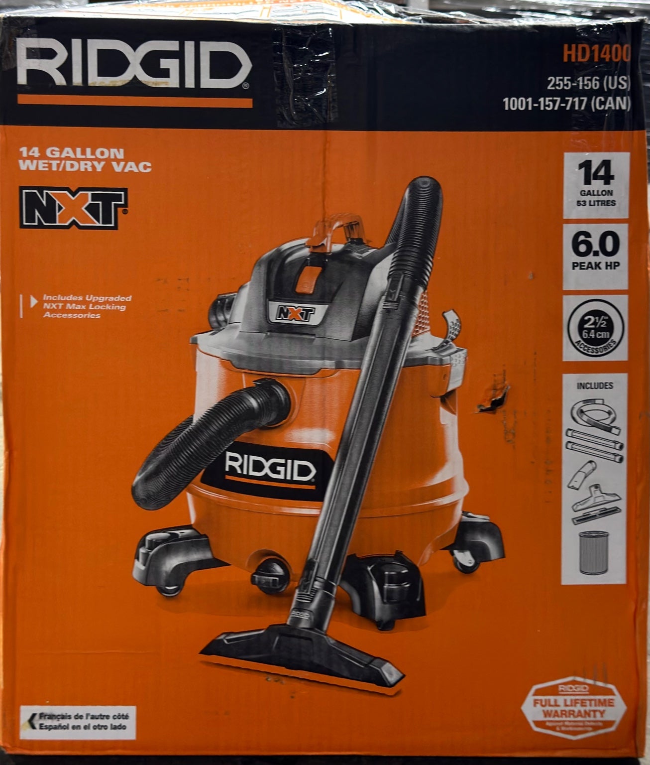 Rigid 14 Gallon Wet/Dry Vac