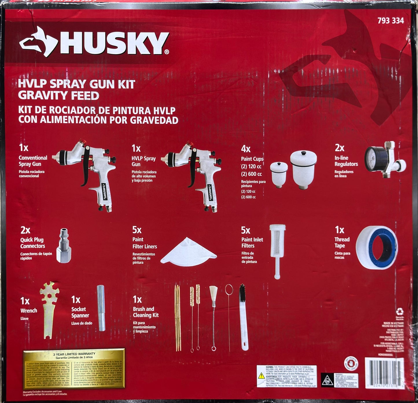 Husky HVLP Spray Gun Kit