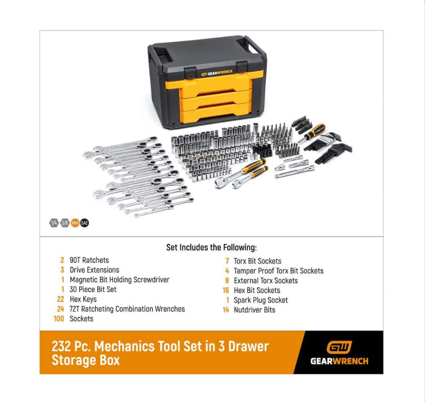 GearWrench 232-Piece Tool Set SAE/Metric